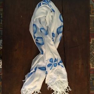 Blue and White Floral Sarong